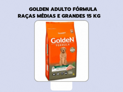 Golden Adulto Formula Raças Médias e Grandes Arroz e Carne 15kg