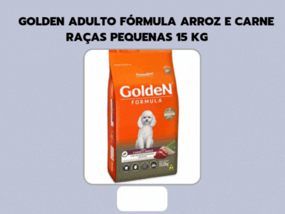 Golden Adulto Formula Raças Pequenas Arroz e Carne 15kg
